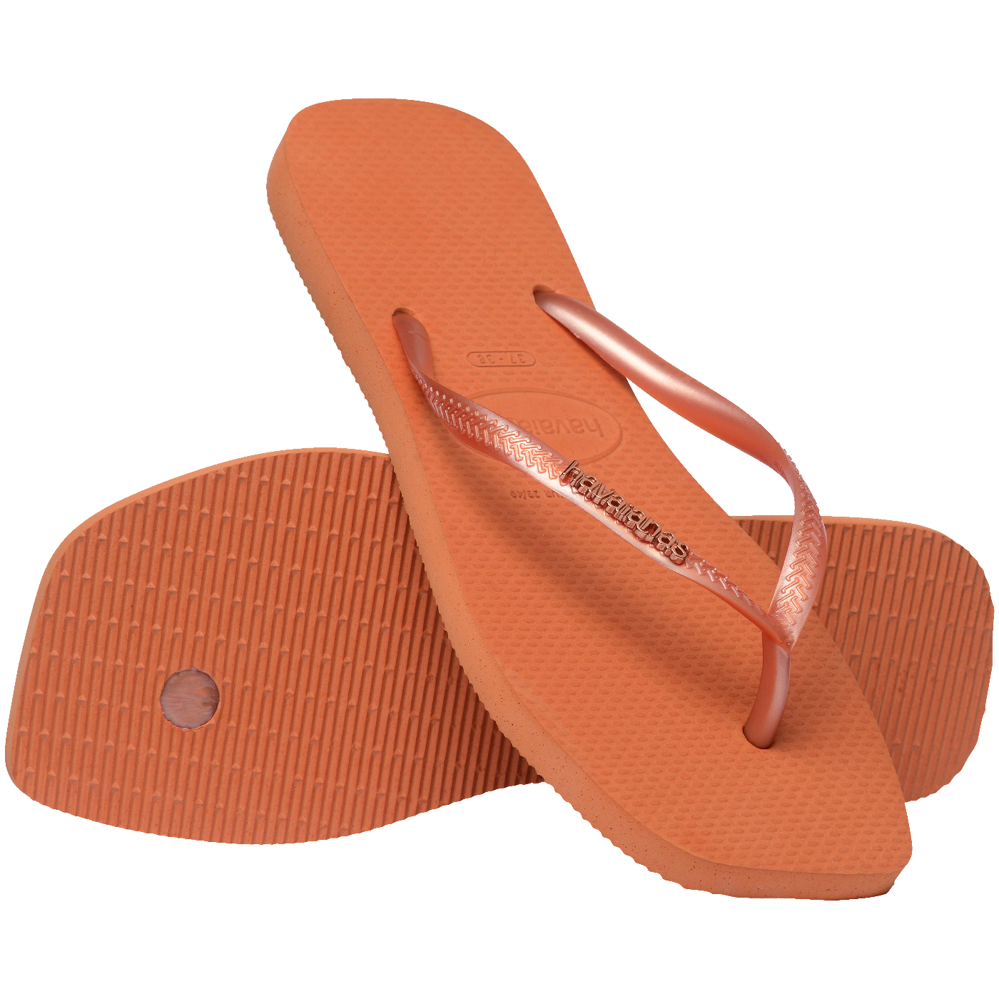 Chinelo Havaianas Slim Square Logo Metallic