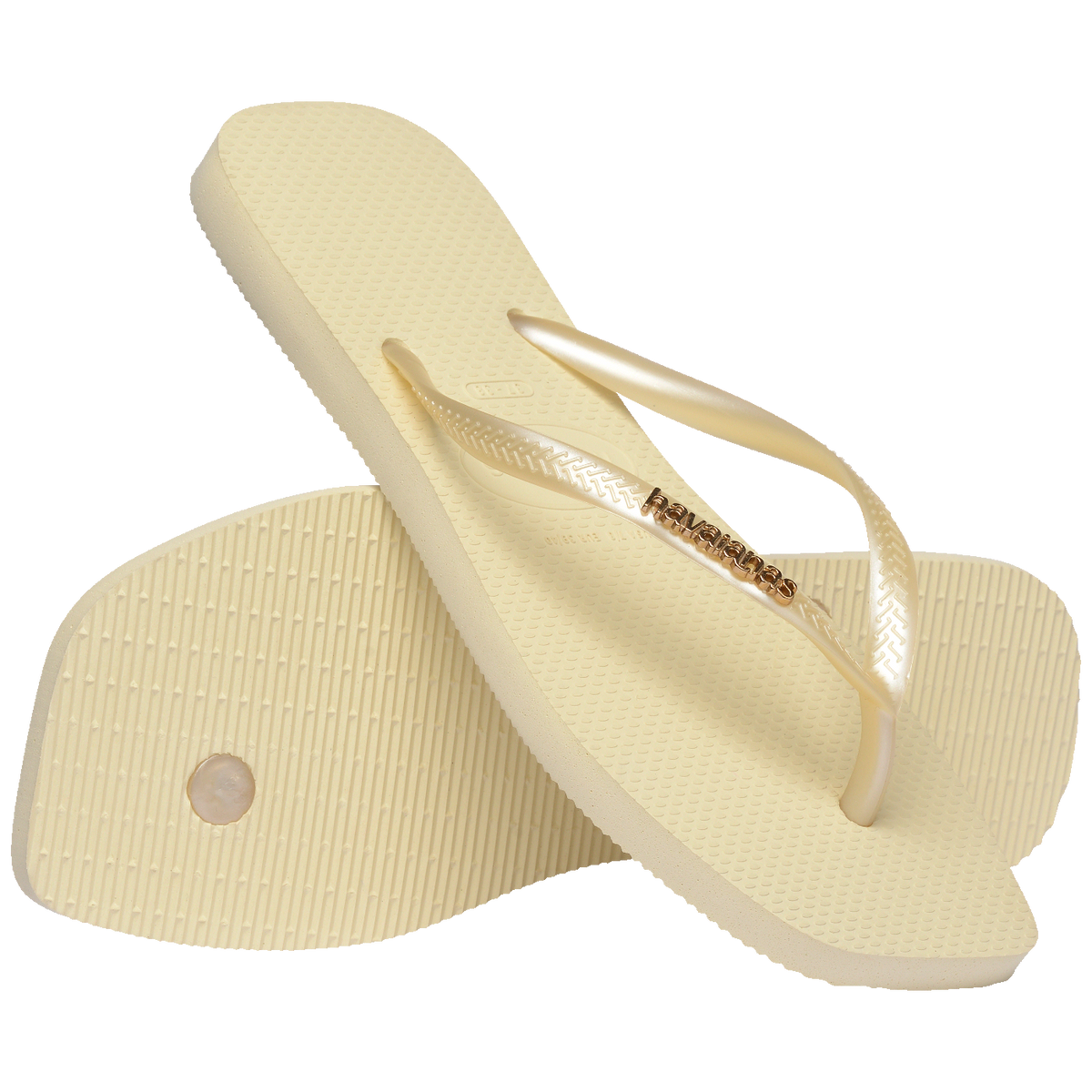 Chinelo Havaianas Slim Square Logo Metallic