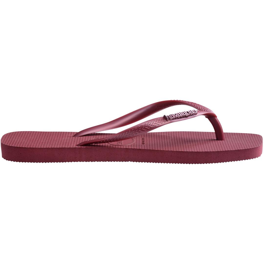 Chinelo Havaianas Slim Square Logo Metallic - Amaranto