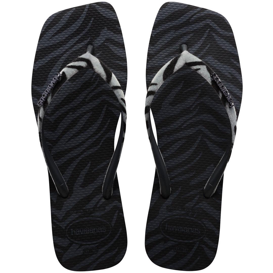 Chinelo Havaianas Slim Square Velvet - Preto