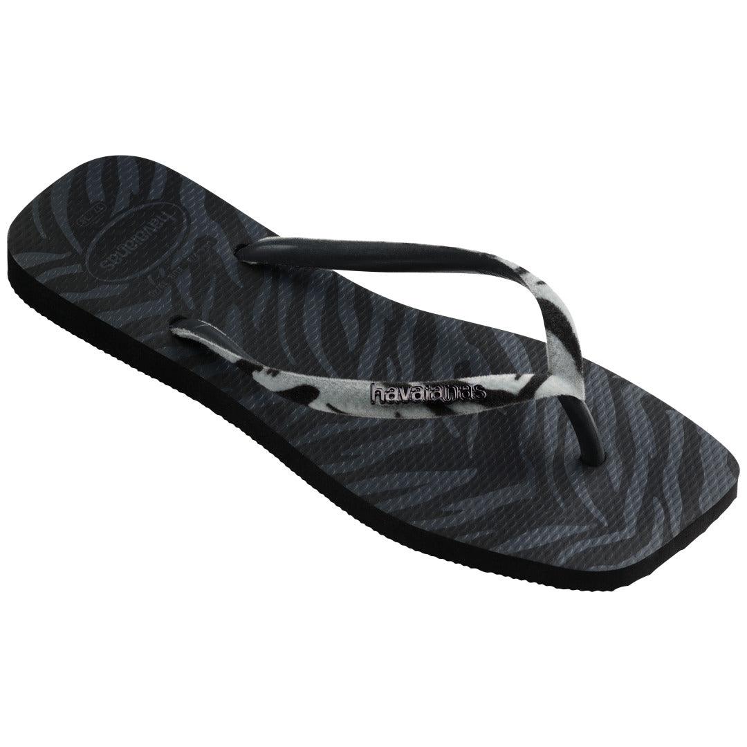 Chinelo Havaianas Slim Square Velvet - Preto