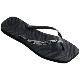 Chinelo Havaianas Slim Square Velvet - Preto