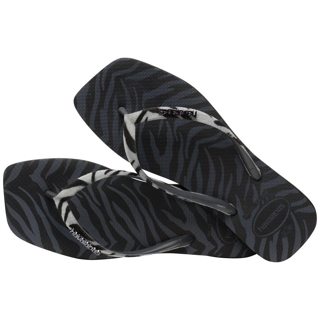 Chinelo Havaianas Slim Square Velvet - Preto