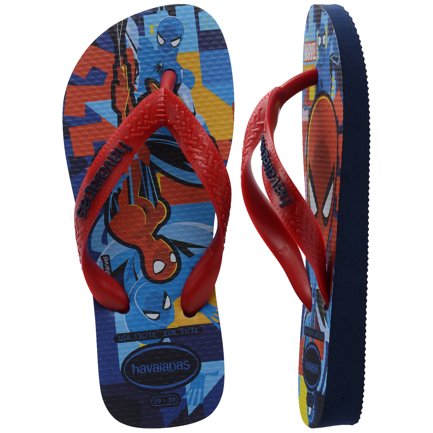 Chinelo Havaianas Infantil Top Marvel II Homem-Aranha