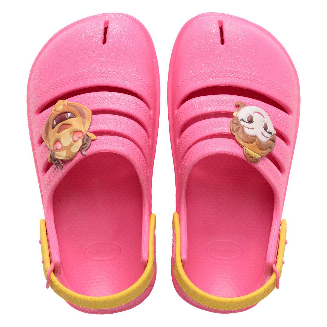 Chinelo Clog Havaianas Infantil Princesa Bela Ciber Pink - Ciber Pink