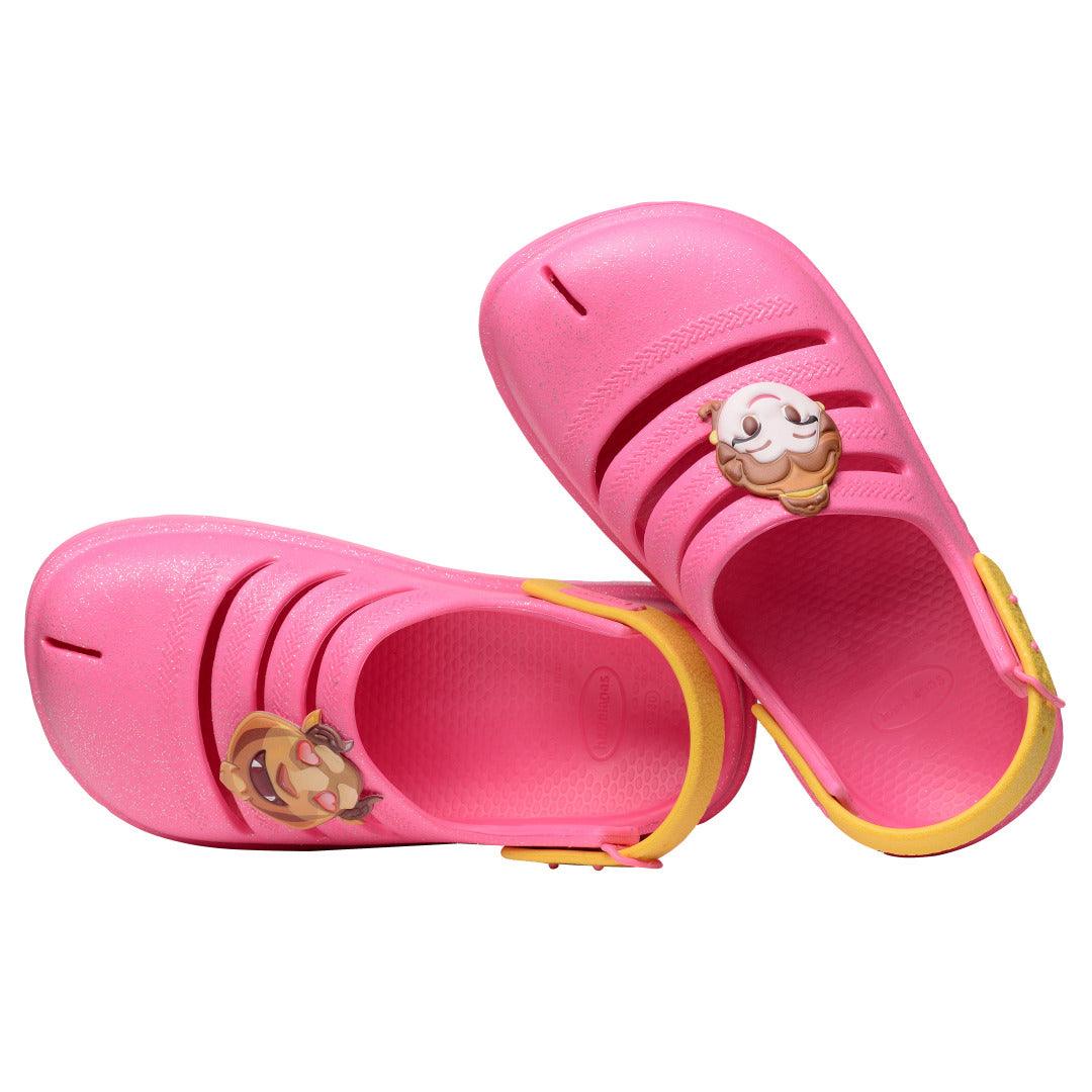 Chinelo Clog Havaianas Infantil Princesa Bela Ciber Pink - Ciber Pink