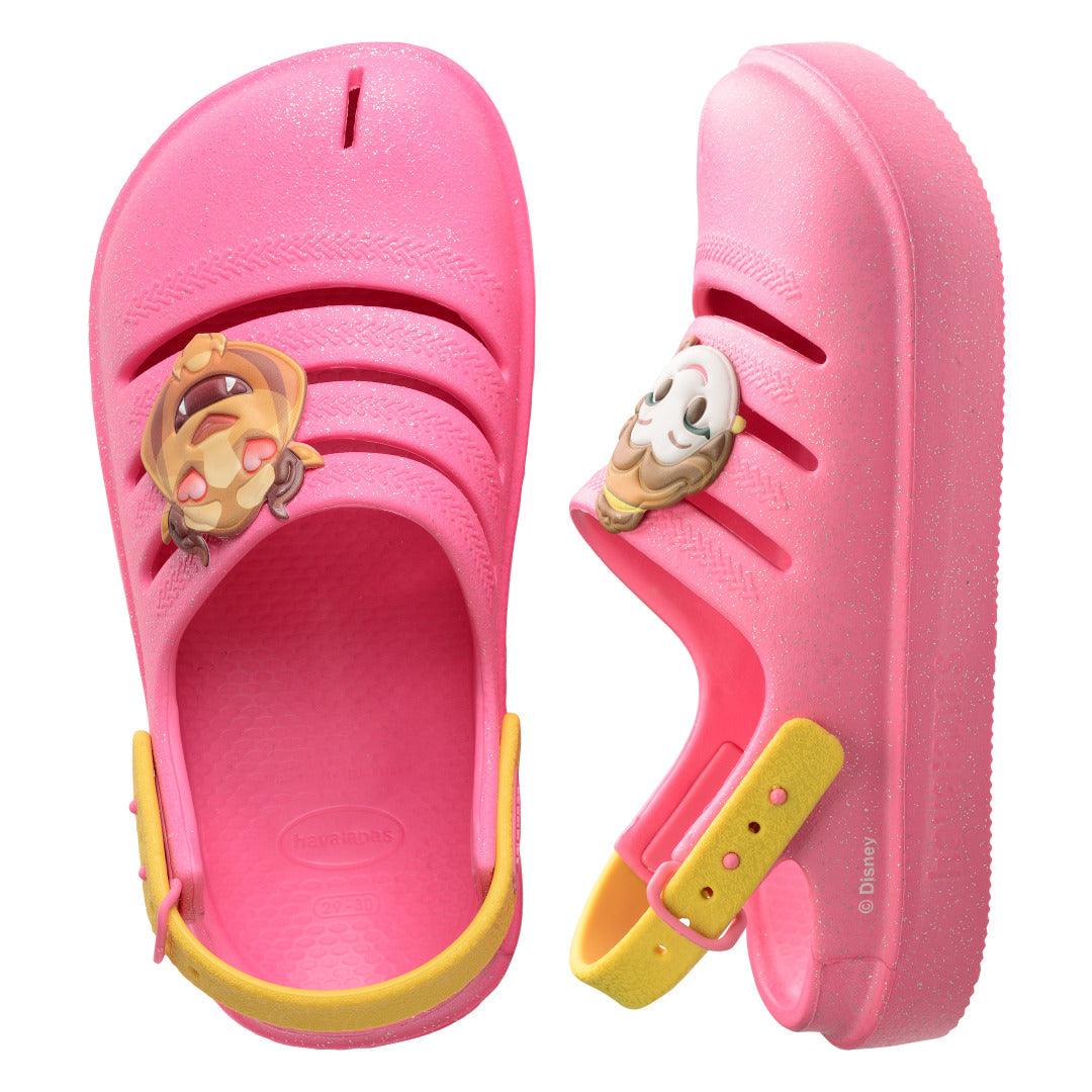 Chinelo Clog Havaianas Infantil Princesa Bela Ciber Pink - Ciber Pink