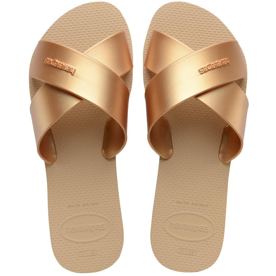 Rasteirinha Havaianas Aqua Metallic - Dourado