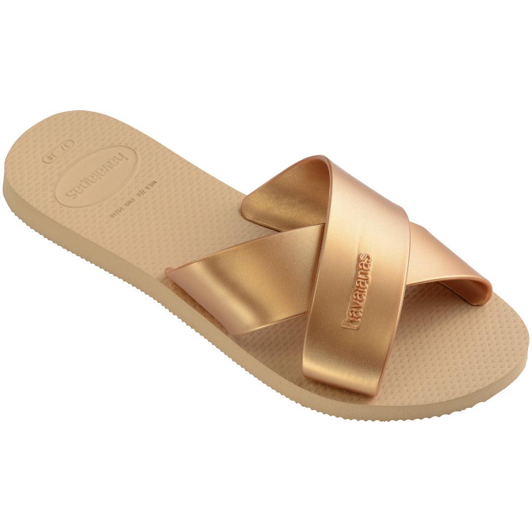 Rasteirinha Havaianas Aqua Metallic - Dourado
