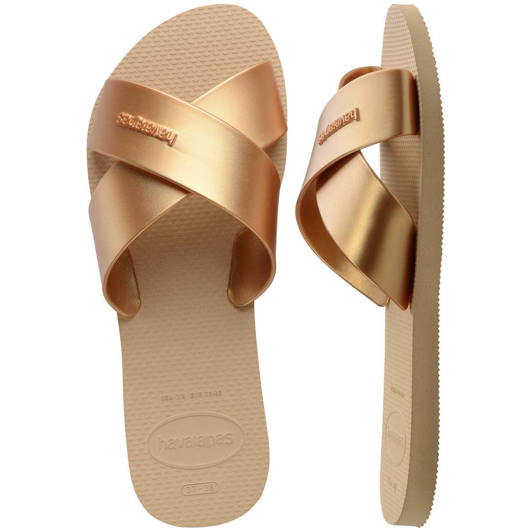 Rasteirinha Havaianas Aqua Metallic - Dourado