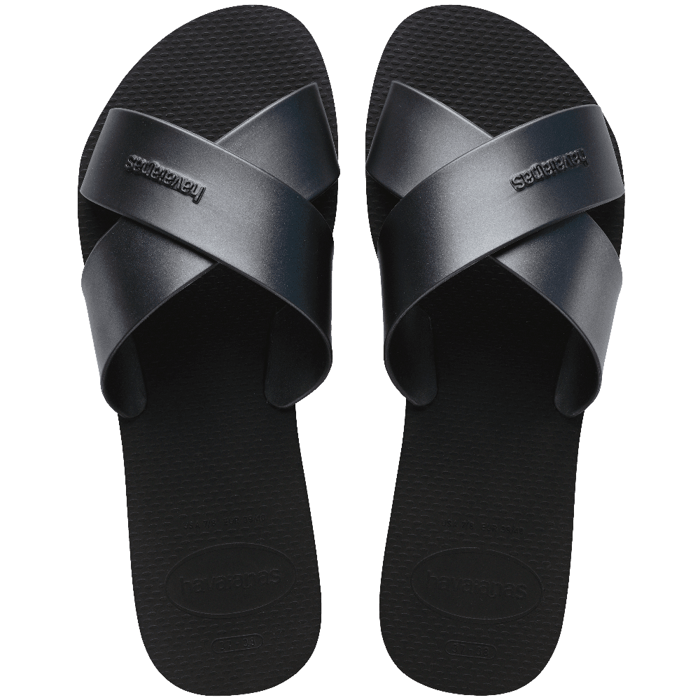 Rasteirinha Havaianas Aqua Metallic - Preto