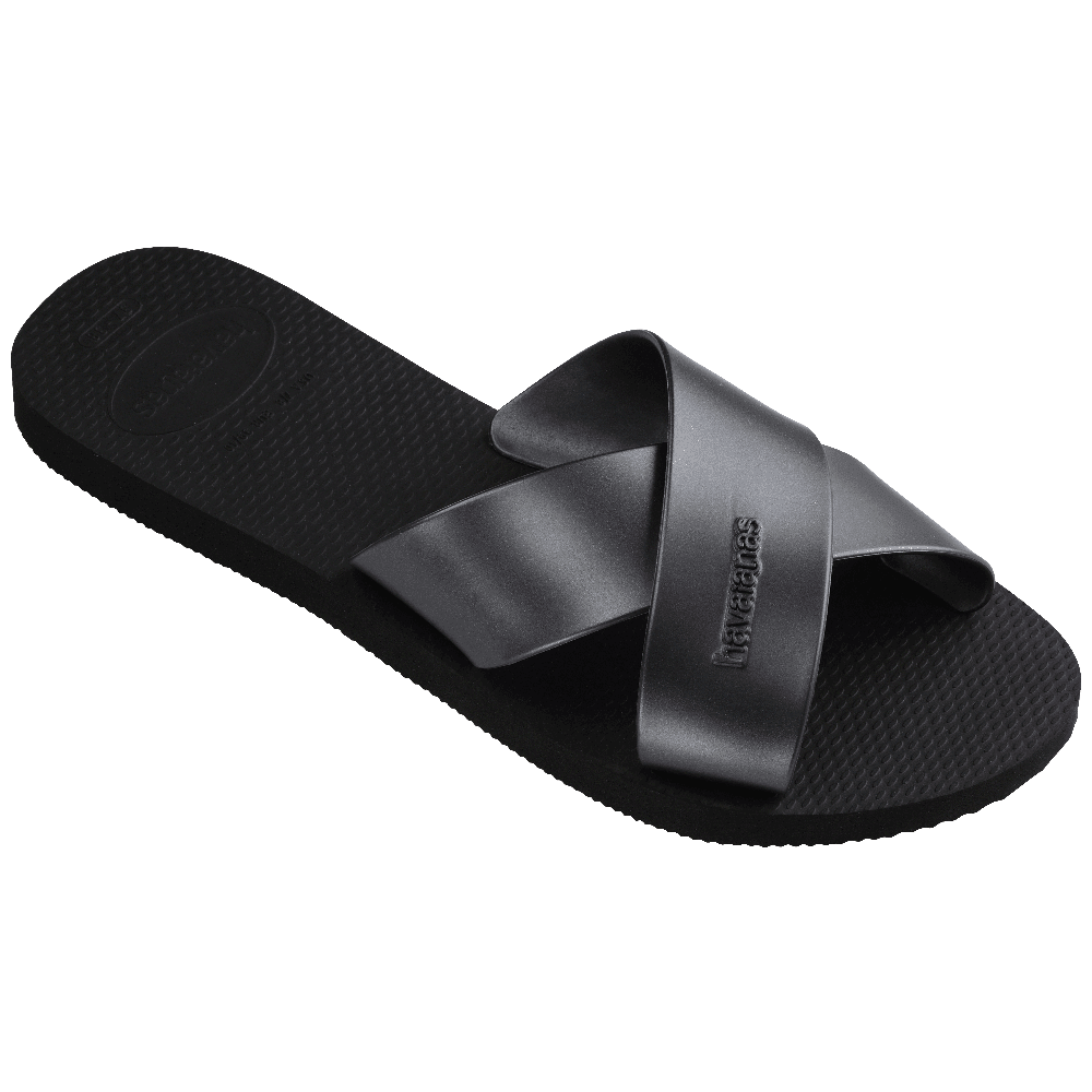 Rasteirinha Havaianas Aqua Metallic - Preto