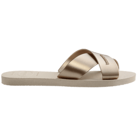 Rasteirinha Havaianas Aqua Metallic - Bege Palha