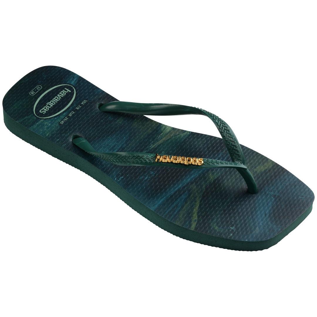 Chinelo Havaianas Slim Square Trendy - Verde Pantanal