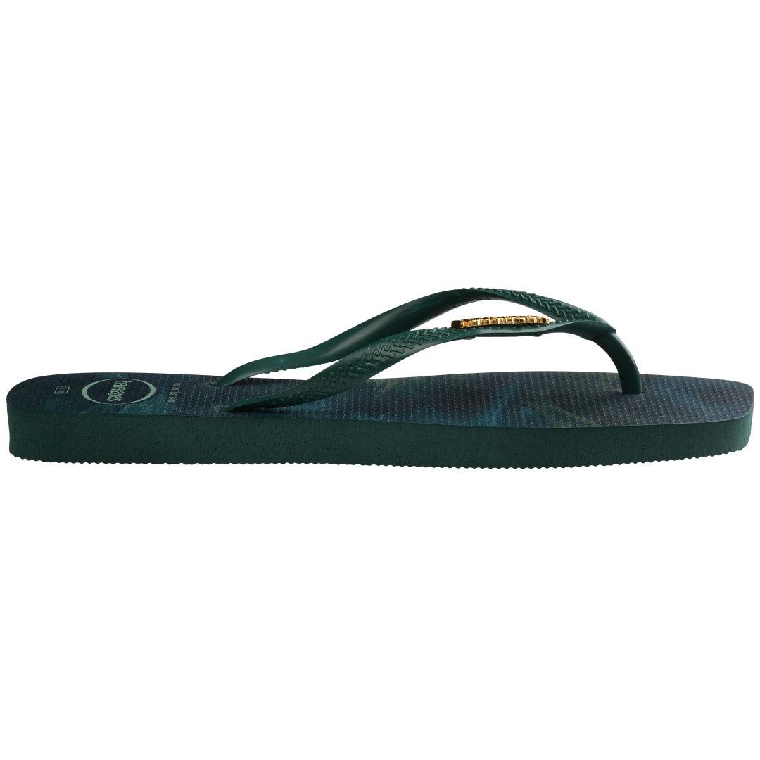 Chinelo Havaianas Slim Square Trendy - Verde Pantanal