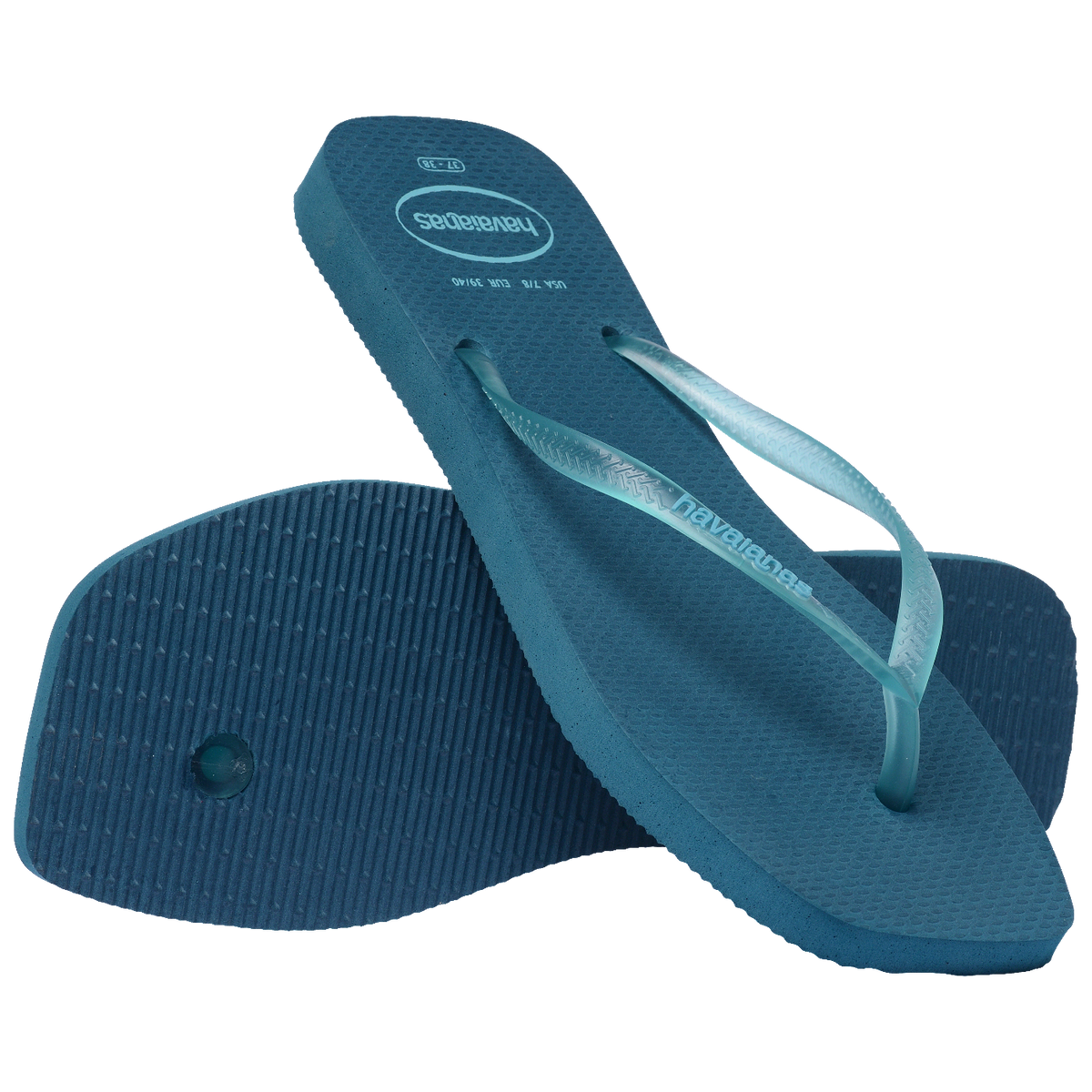 Chinelo Havaianas Slim Square Logo Pop Up