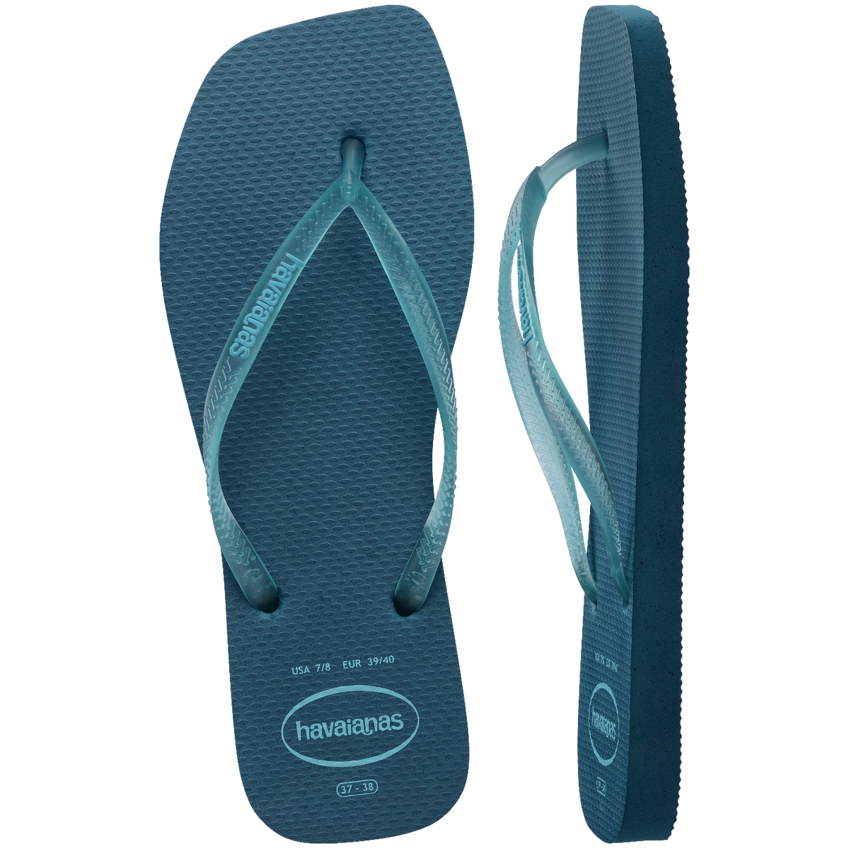 Chinelo Havaianas Slim Square Logo Pop Up