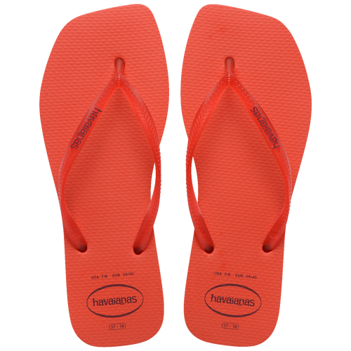 Chinelo Havaianas Slim Square Logo Pop Up