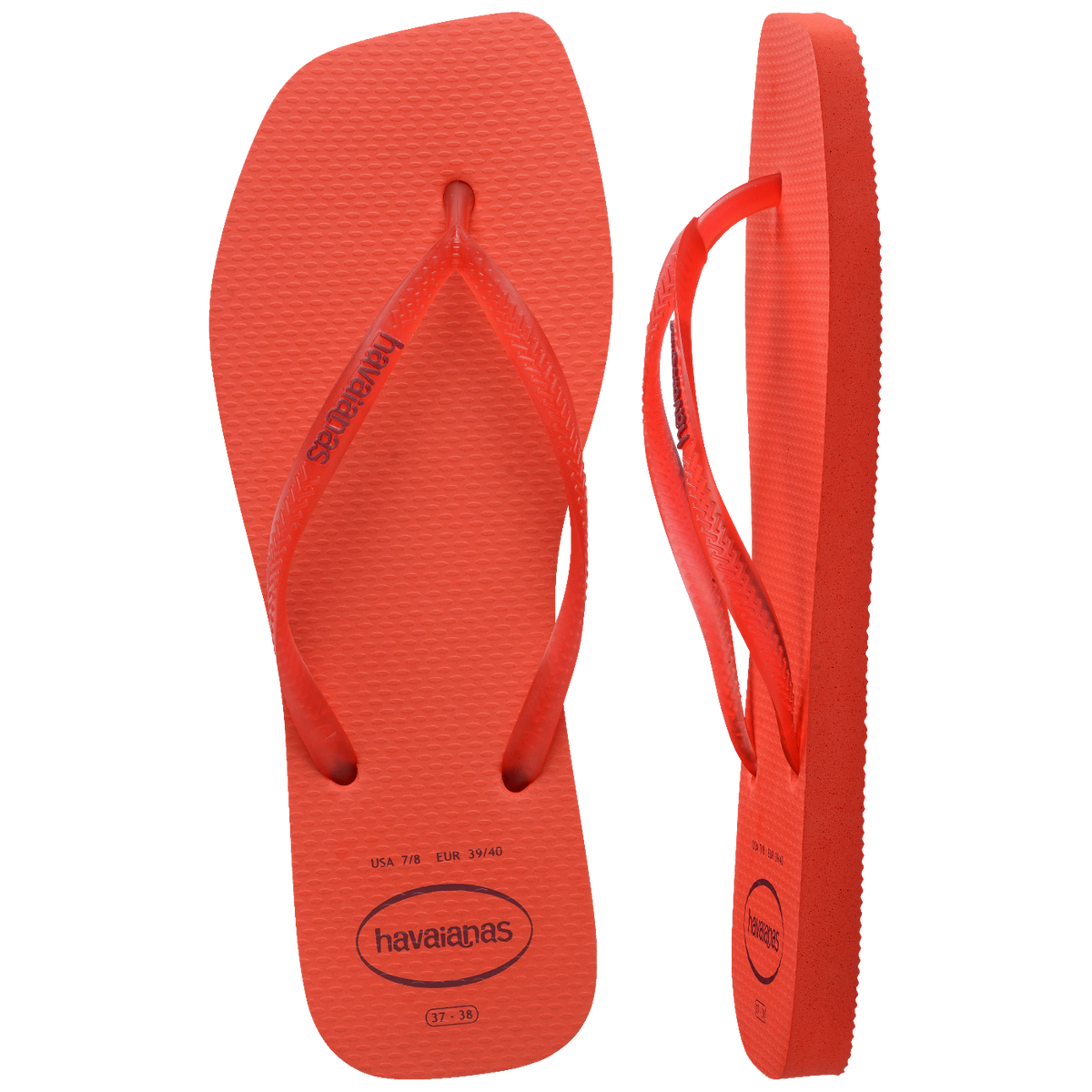 Chinelo Havaianas Slim Square Logo Pop Up