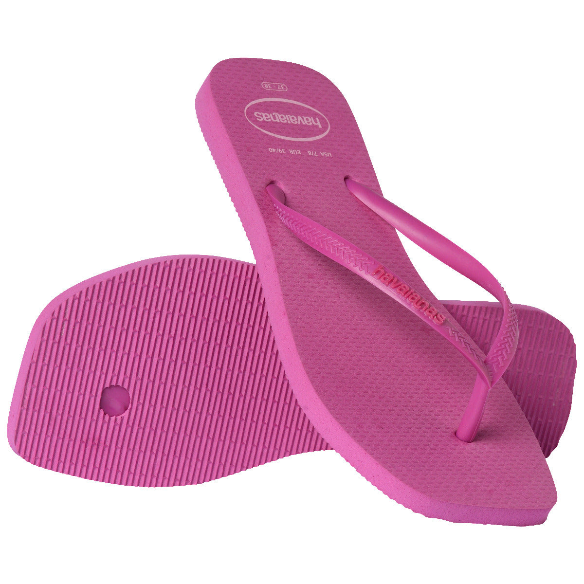 Chinelo Havaianas Slim Square Logo Pop Up