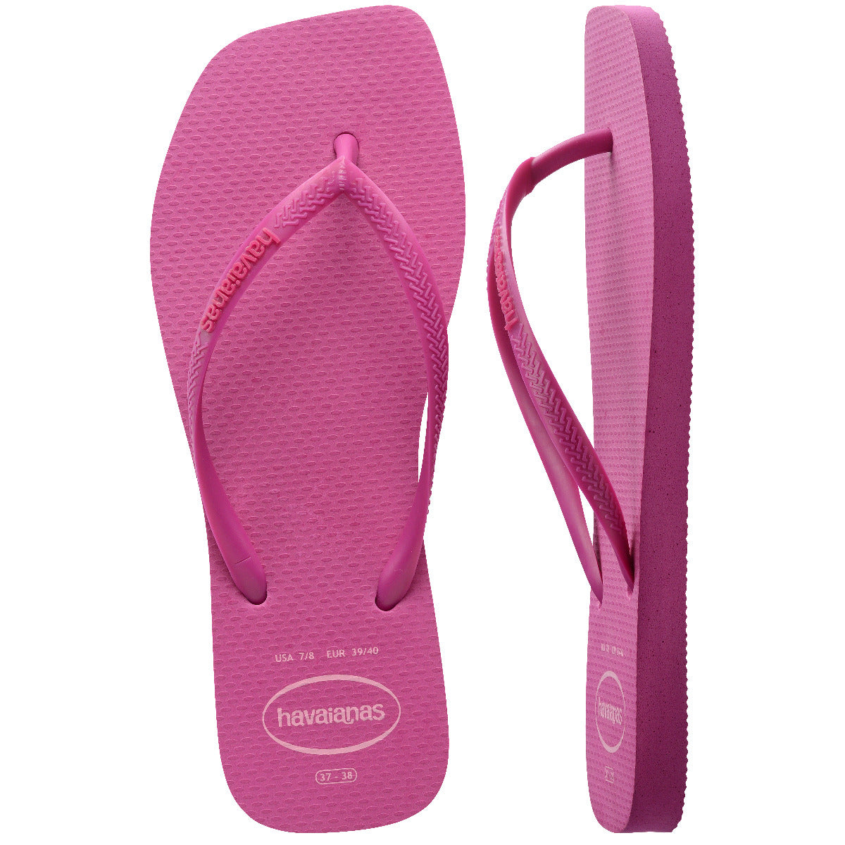 Chinelo Havaianas Slim Square Logo Pop Up