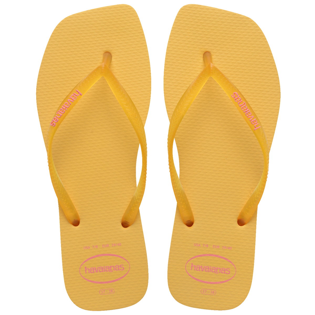Chinelo Havaianas Slim Square Logo Pop Up
