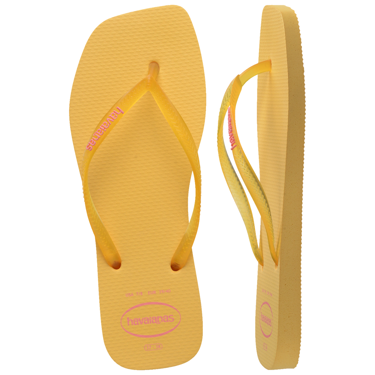Chinelo Havaianas Slim Square Logo Pop Up