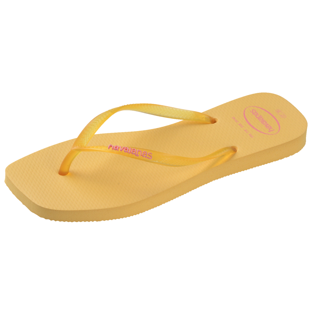 Chinelo Havaianas Slim Square Logo Pop Up