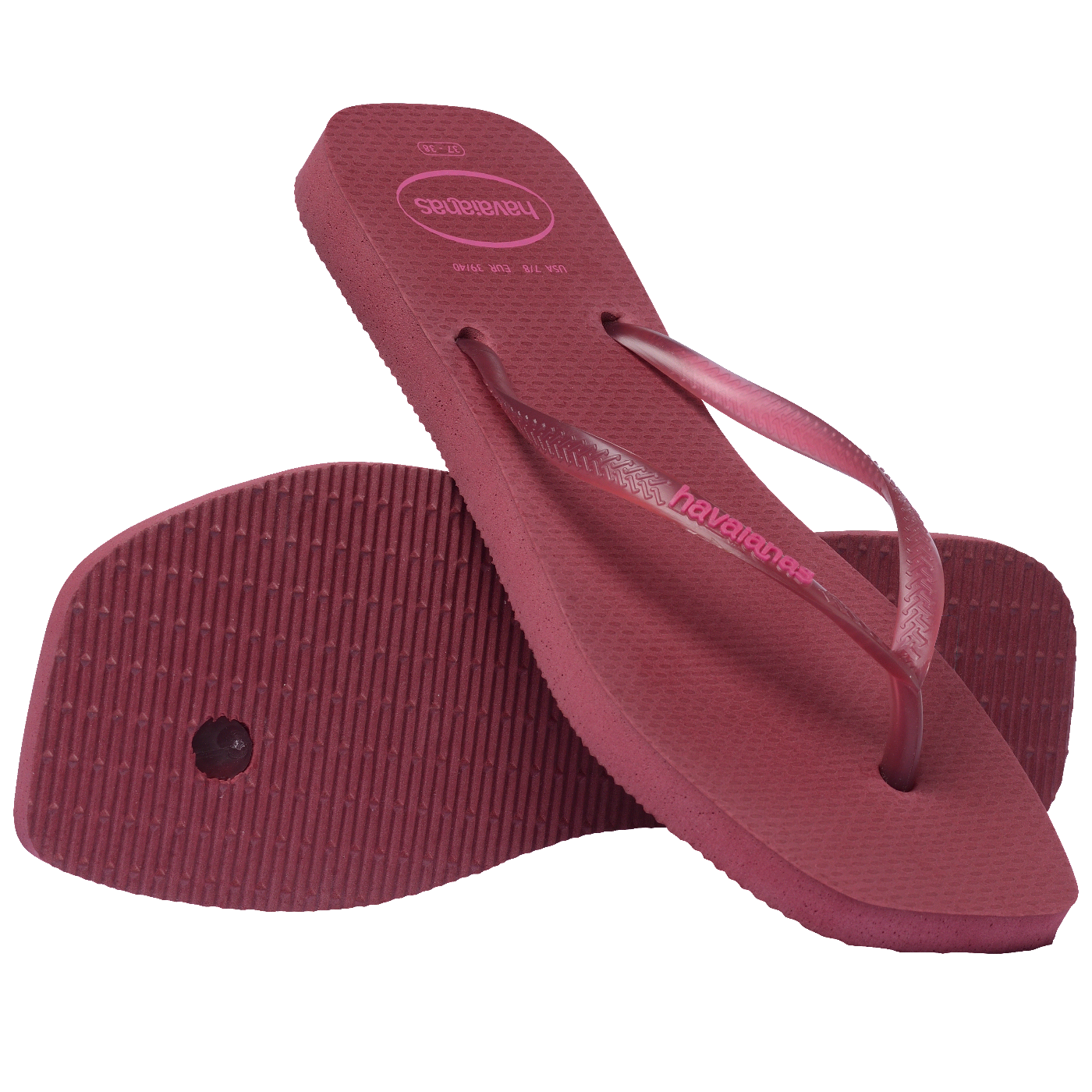 Chinelo Havaianas Slim Square Logo Pop Up