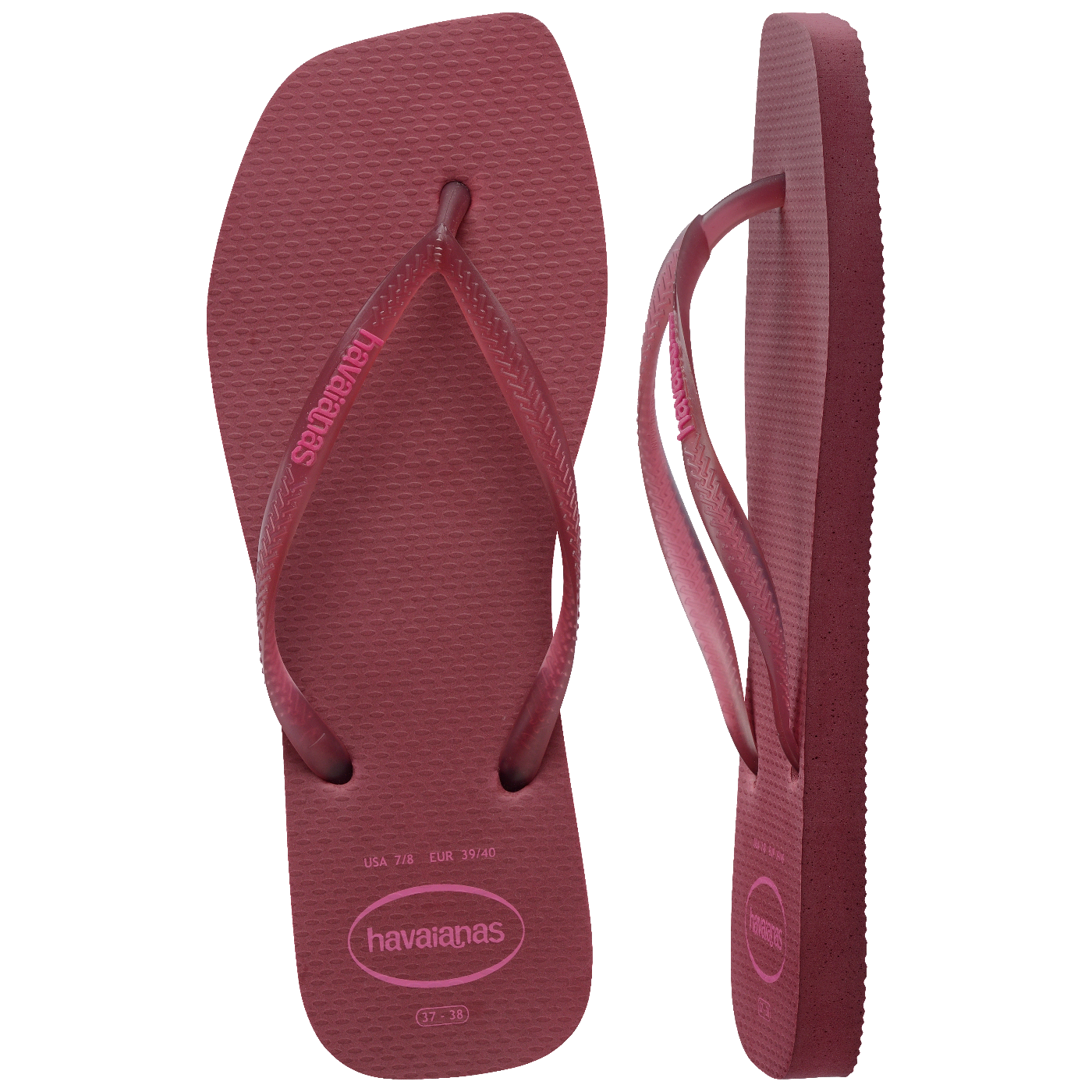 Chinelo Havaianas Slim Square Logo Pop Up
