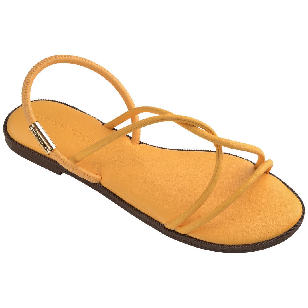 Rasteirinha Havaianas Una Manga - Amarelo Caja