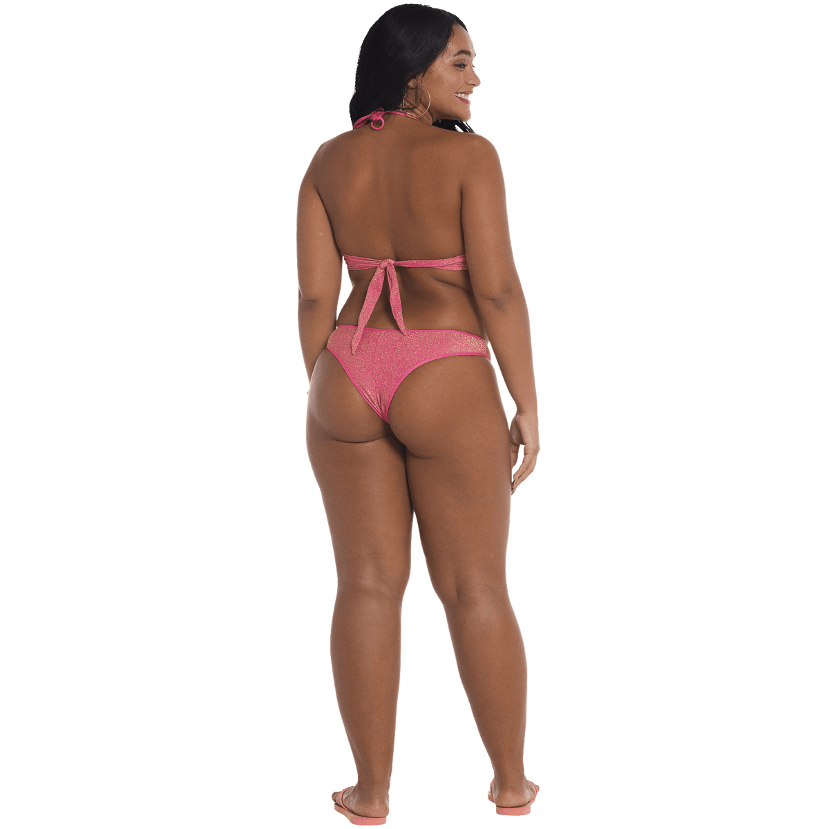 Calcinha Biquíni Havaianas Argola Lurex - Rosa