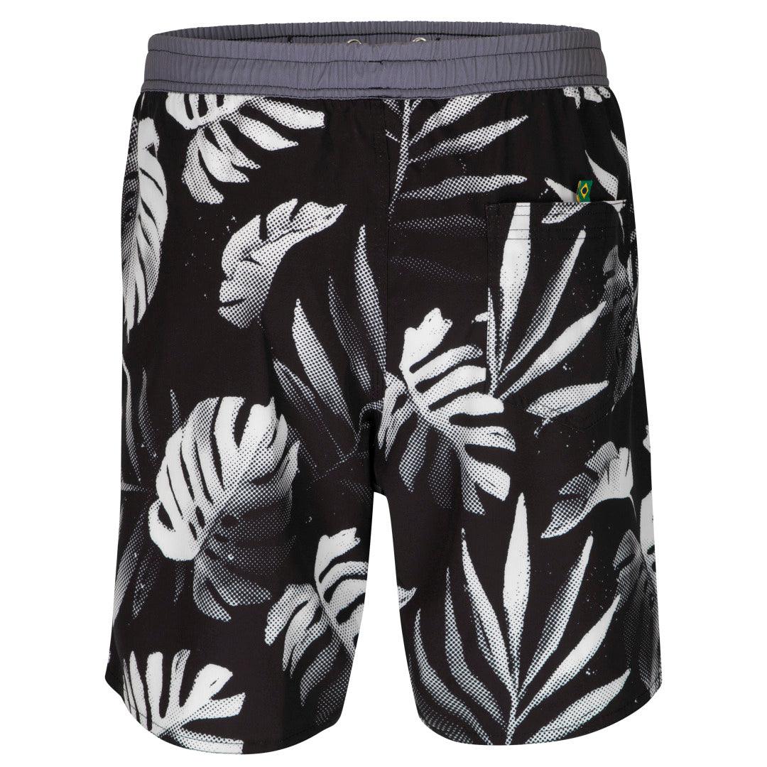 Shorts de Praia Havaianas Folhagem - Preto
