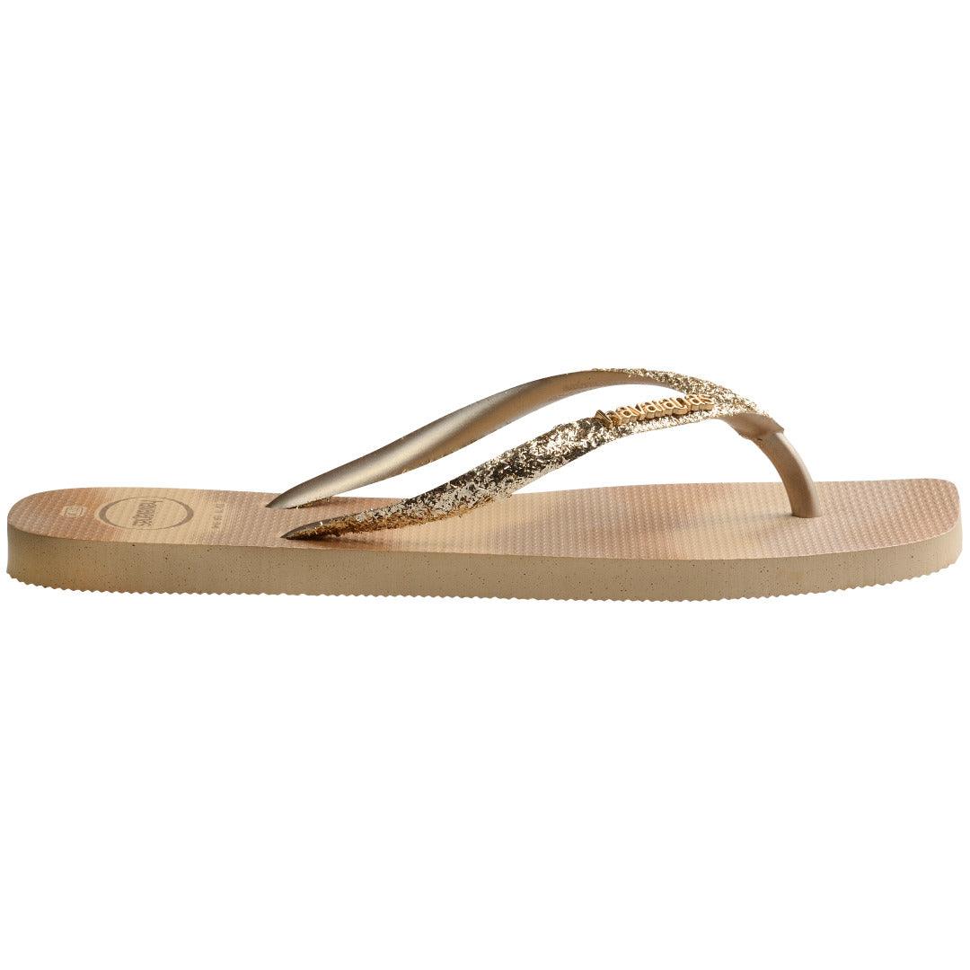 Chinelo Havaianas Square Glitter Party - Dourado