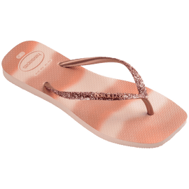 Chinelo Havaianas Slim Square Glitter Party - Rosa Ballet