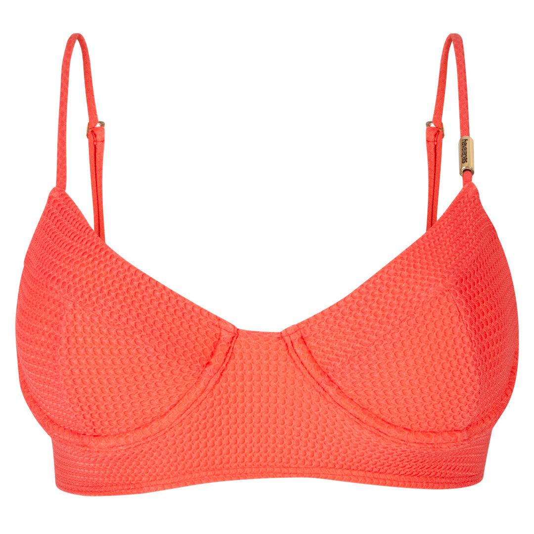 Biquíni Top Havaianas Meia Taça Textura - Laranja