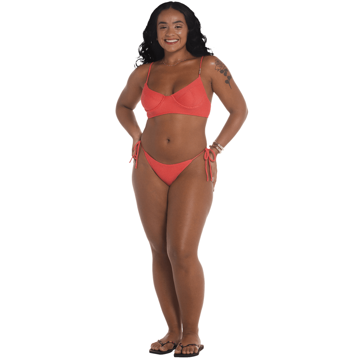 Biquíni Top Havaianas Meia Taça Textura - Laranja