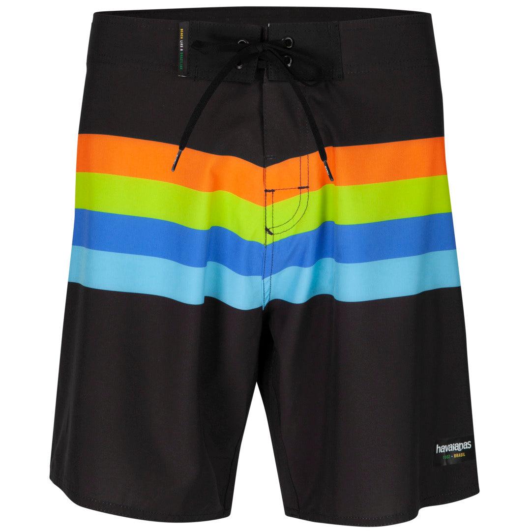 Shorts de Praia Havaianas Listrado Fixo - Preto