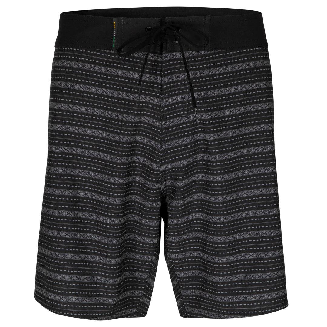 Shorts de Praia Havaianas Listrado Patchwork - Preto