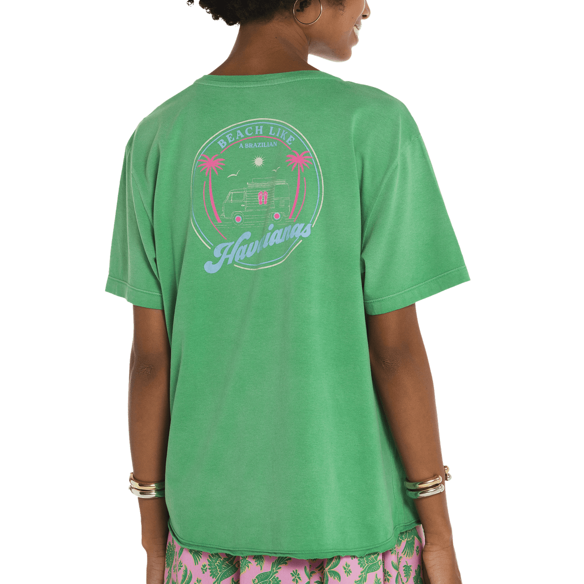 Camiseta Feminina Havaianas Kombi Beach Like - Verde
