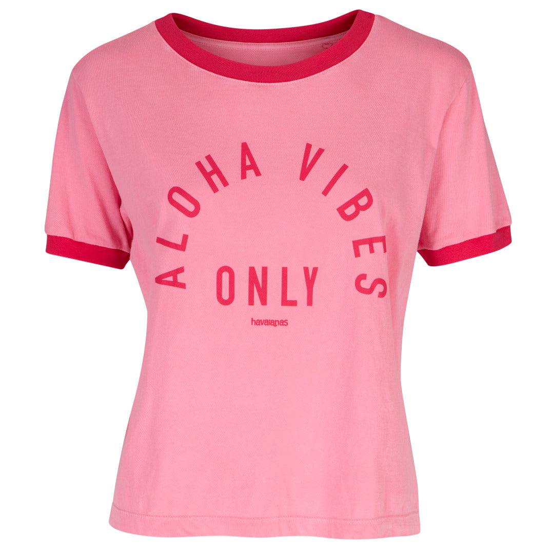 Camiseta Feminina Havaianas Aloha Vibes - Rosa