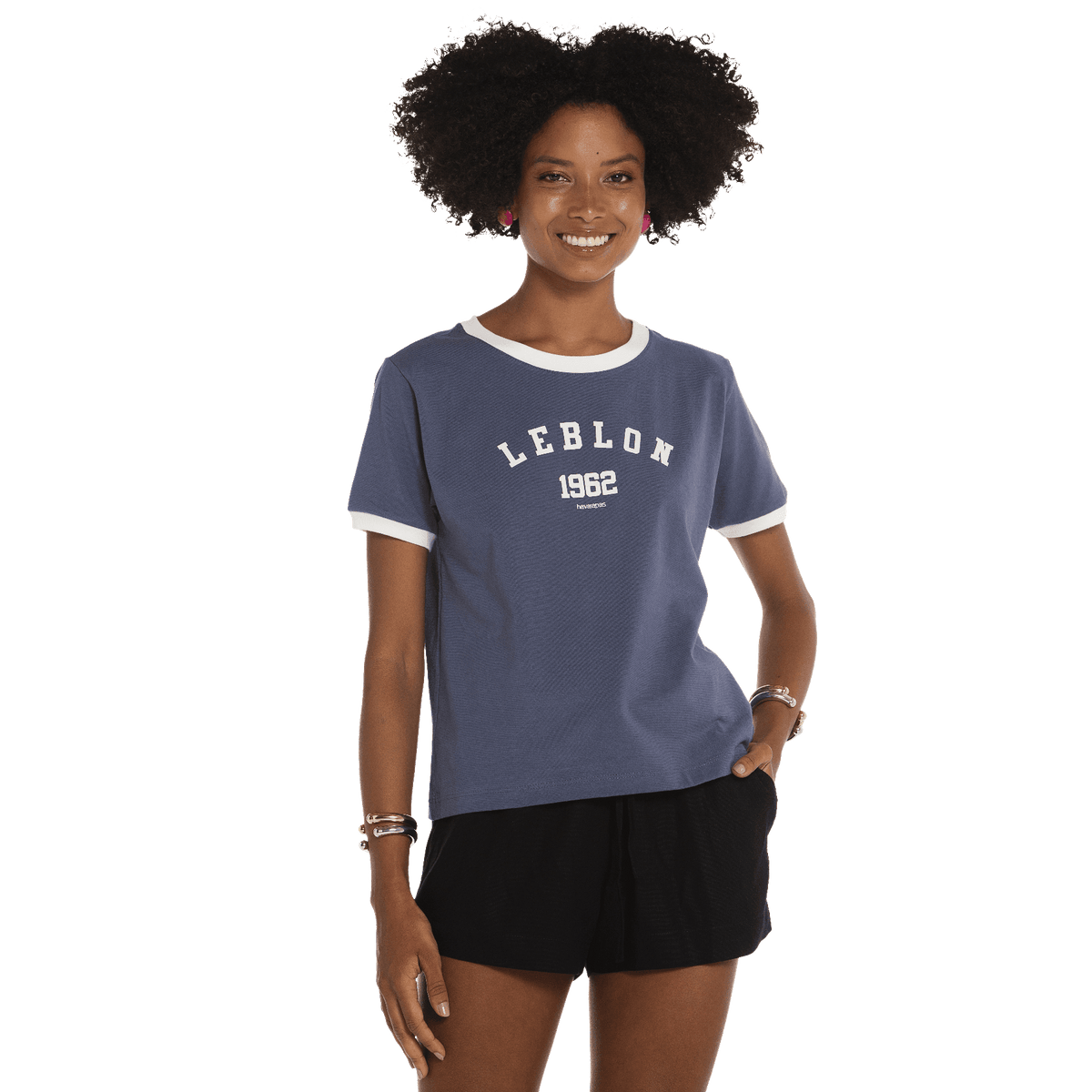 Camiseta Feminina Havaianas Leblon - Azul Marinho