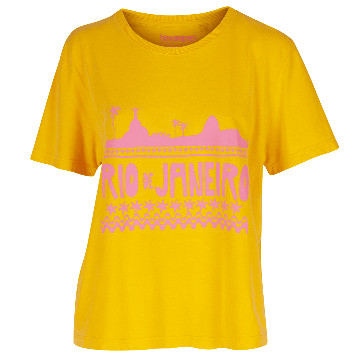Camiseta Feminina Havaianas Rio de Janeiro - Amarelo