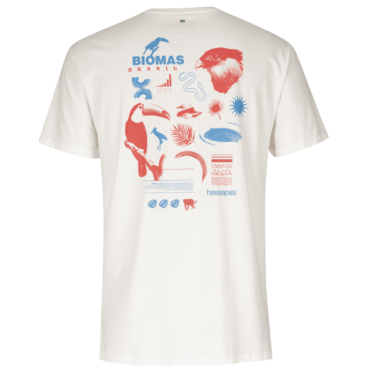 Camiseta Masculina Havaianas Biomas - Off White