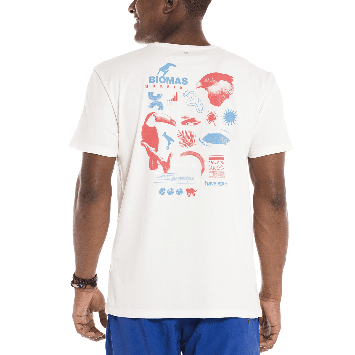 Camiseta Masculina Havaianas Biomas - Off White
