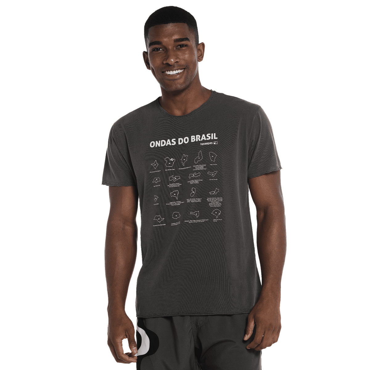 Camiseta Havaianas Masculina Ondas Do Brasil - Preto