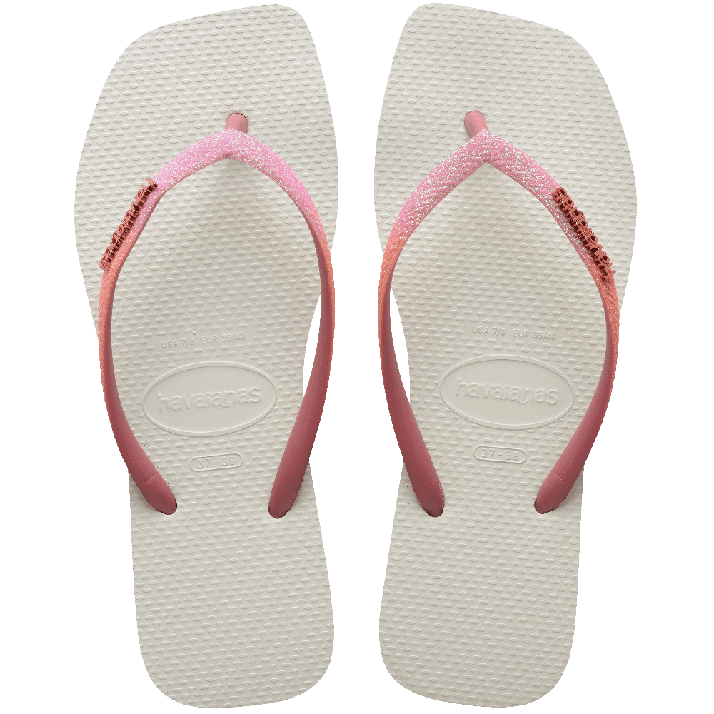 Chinelo Havaianas Slim Square Glitter Mix - Pau Brasil