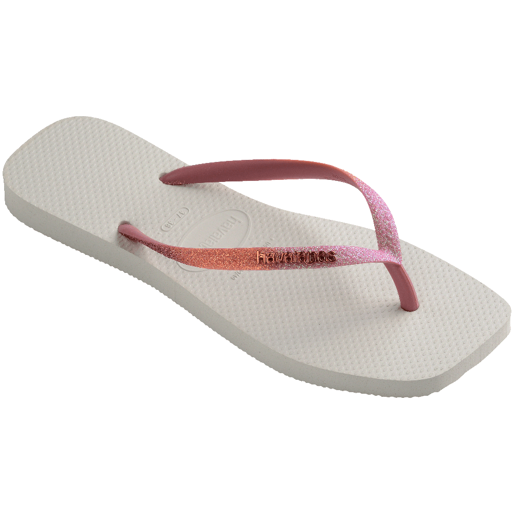 Chinelo Havaianas Slim Square Glitter Mix - Pau Brasil