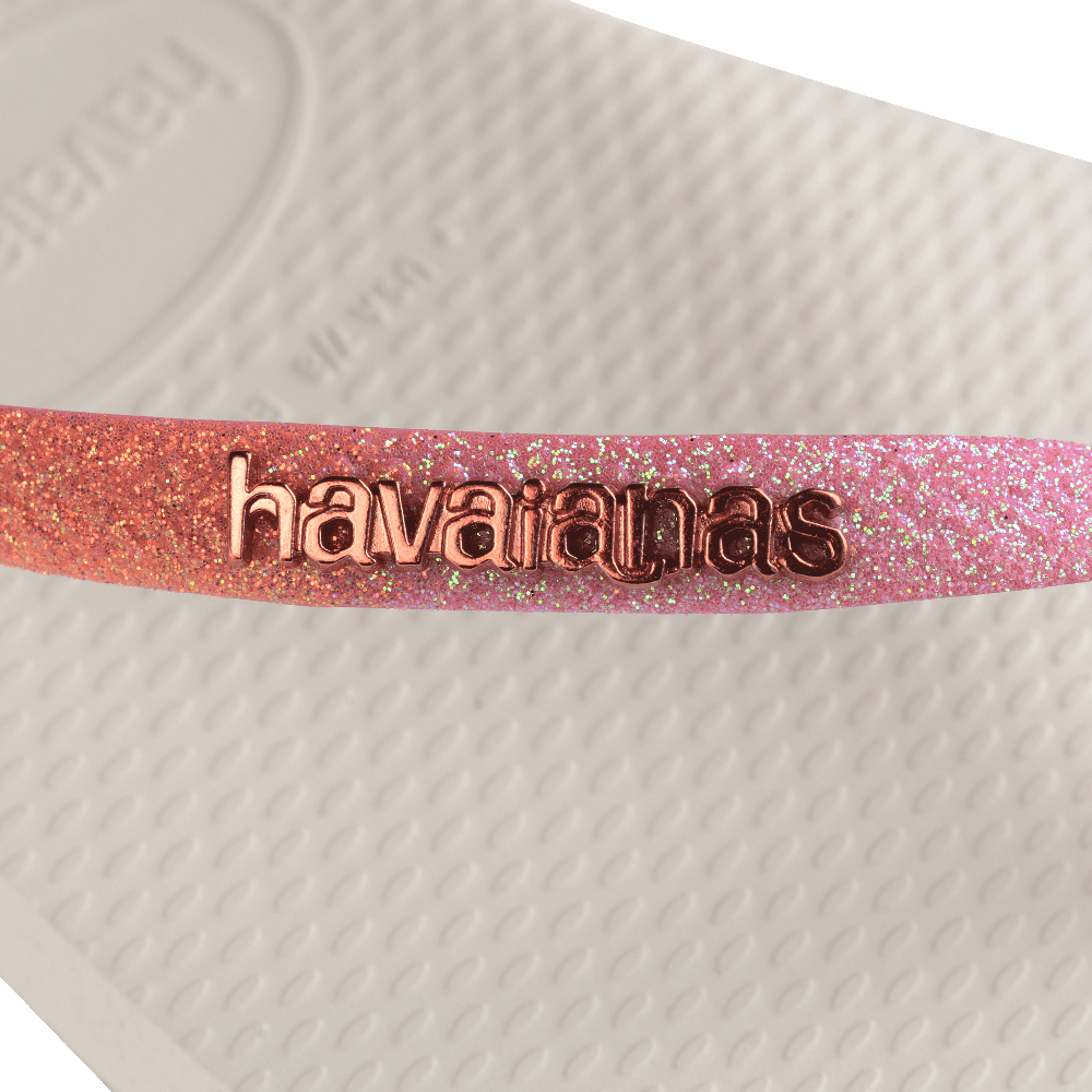 Chinelo Havaianas Slim Square Glitter Mix - Pau Brasil