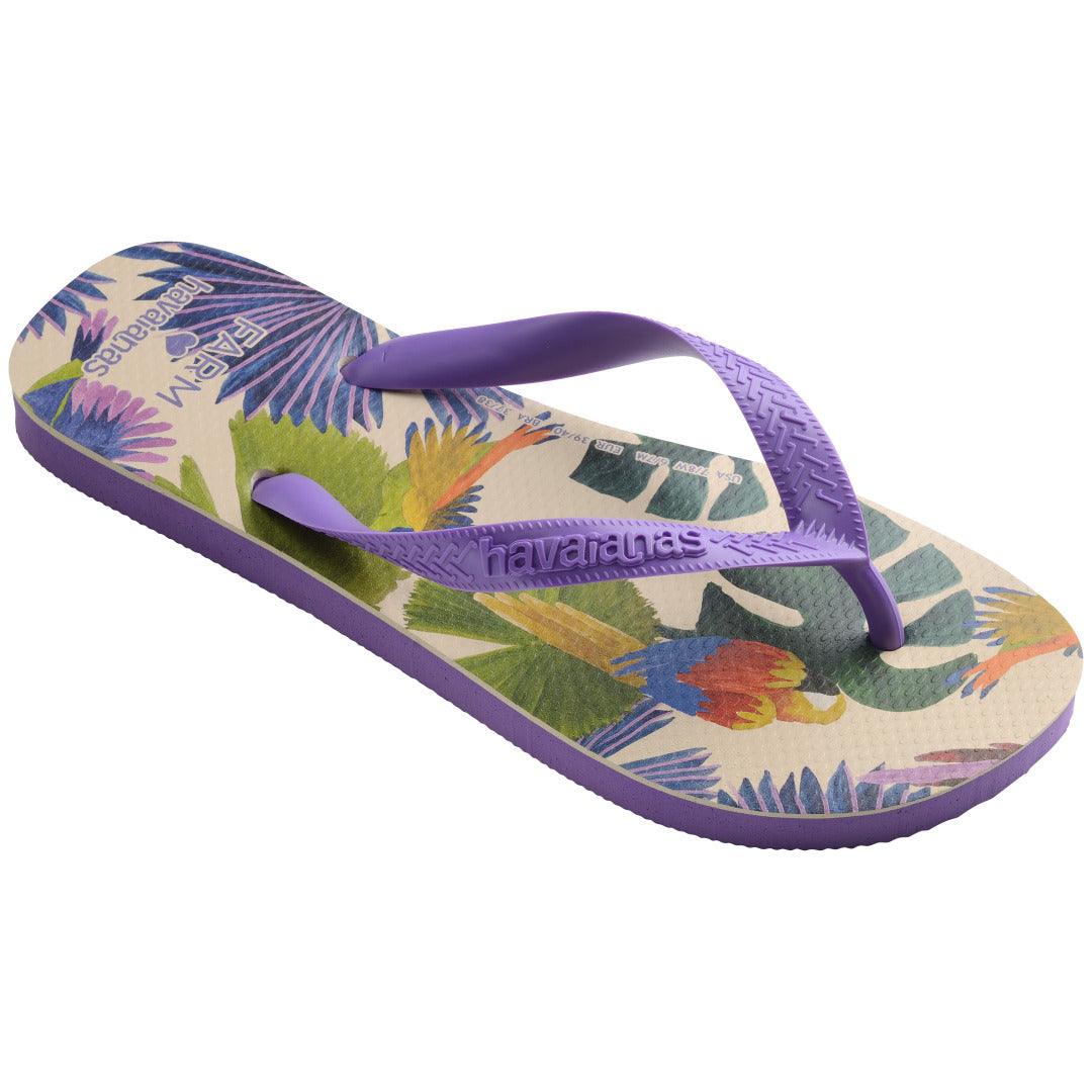 Chinelo Havaianas Farm Pássaros Pintados - Lilás Escuro